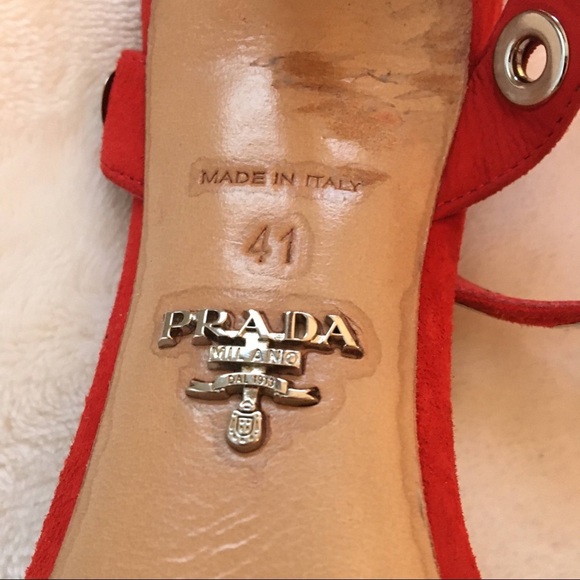 Prada orange strappy heels - Picture 7 of 11